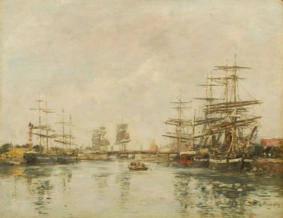 Hafen von Honfleur von Eugene Louis Boudin